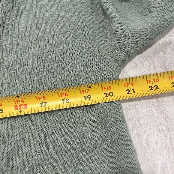 Soft Surroundings Style #2CU64 Green Valentina Zip Up Sweater Knit Top Size M - Picture 11 of 14
